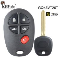 【❉HOT SALE❉】 haokao5 Keyecu G Chip Fcc Id: อะไหล่ Gq43vt20t 41 5ปุ่มที่ห้อยกุญแจรถรีโมทสำหรับ Toyota Sienna 2011 2012