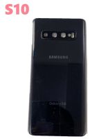 ฝาหลังแบตเตอรี่ใหม่สำหรับ Samsung Galaxy S10ฝาหลังปิดโทรศัพท์ S10 + กระจกหลังหลังฝาหลังปิดโทรศัพท์ประตูพร้อมเลนส์กล้องถ่ายรูป