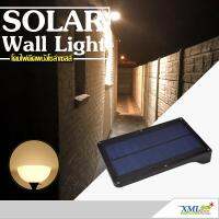 XML-Solar โคมไฟติดผนัง โซล่าเซลล์ 36 SMD LED + Motion (โคมแบนดำ) ตัวเล็ก (แสง: เหลืองวอมไวท์)