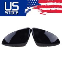 2pcs Fit For VW Golf 7 GTI MK7 2014 2022 Wing Side Mirror Cover Glossy Black Rearview Mirror Cap Car Replacement Accessories Kit