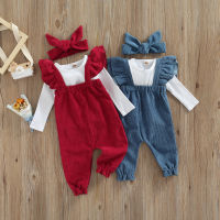 Ma&amp;Baby 3m-3Y Toddler Infant Newborn Baby Girls Clothes Set Knitted T-shirt Corduroy Overall Outfits Autumn Spring Clothing D01