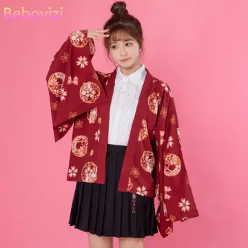 Ukiyoe Kimono Cardigan Tops Jacket Floral Japanese Yukata Bathrobe Harajuku