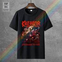 เสื้อยืดบุรุษแนวสแวกเสื้อยืดผู้ชายเสื้อยืด Kreator Pleasure เพื่อฆ่าสีขาวขนาดใหม่5XL 6XL