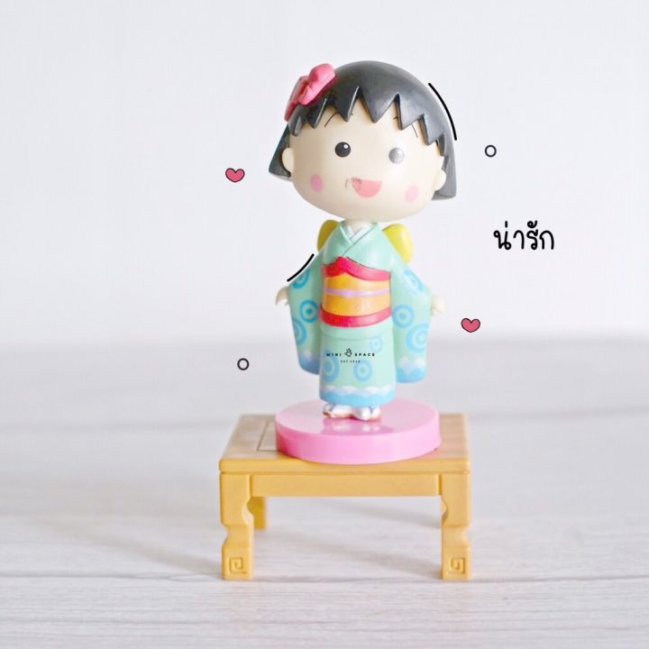 mini-girl-kimono-เด็กหญิงผมม้ามารูโกะ-ฟิกเกอร์จิ๋ว-โมเดลจิ๋ว-ตุ๊กตาตกแต่งบ้าน