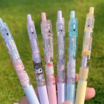 6Pcs Sanrioed Roller Ball Pen Kawaii Students Stationery Cute