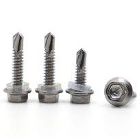 10pcs M5.5 M6.3 410 Stainless Steel Washer Head External Hex Hexagon Self Drilling Tapping Screw Nails Screws  Fasteners