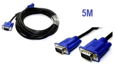 VGA Cable สายยาว 5 เมตร M/M (หัวสีน้ำเงิน/สายสีดำ)