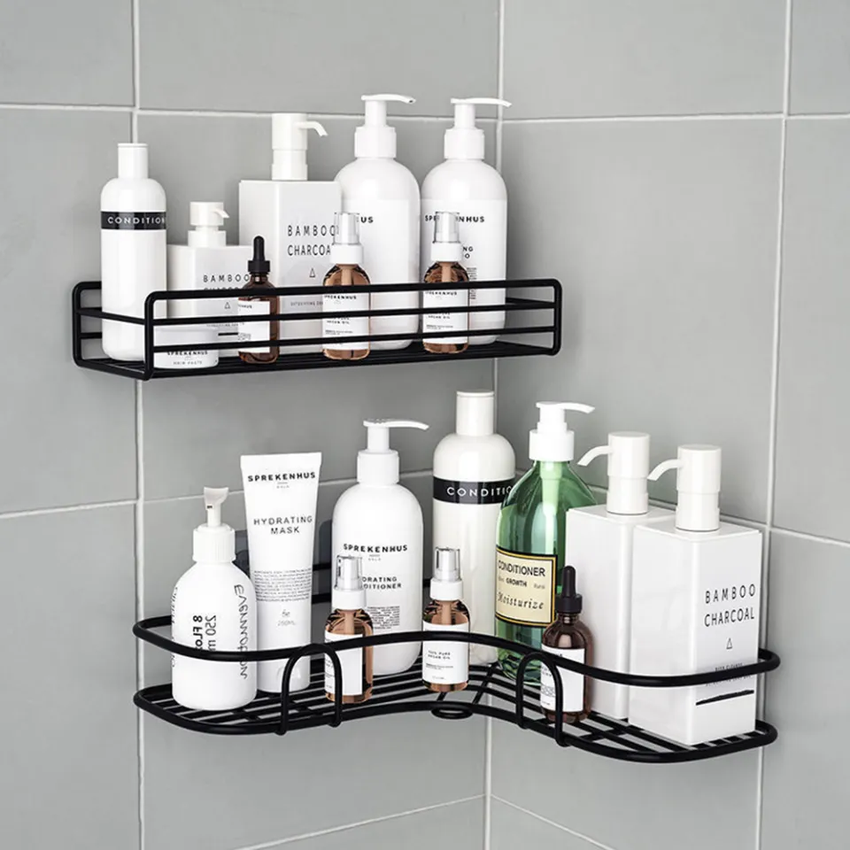 2Pcs Corner Shower Caddy Shelves Wall Mounted Basket Rack Bathroom Shampoo  Holder Storage, 1 unit - Baker's