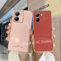 เคสโทรศัพท์ VIVO Y36 X90 X80 Pro Y55 Y75 5G 4G เคส ปลอกง่าย ดีไซน์ใหม่ เยาวชนสไตล์ร้อน แฟชั่น Electroplatd สีลูกกวาด ป้องกันเลนส์ กันกระแทก ปกอ่อน Case 2023