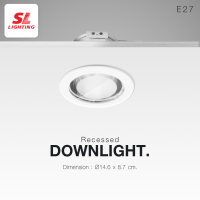 SL LIGHTING โคมไฟดาวน์ไลท์ แบบฝังฝ้า SL-6-SW-G-660-4 ทรงกลม ขั้ว E27