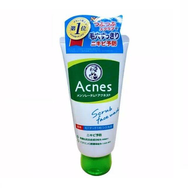 Mentholatum Acnes Medicated Scrub Face Wash 130g Lazada