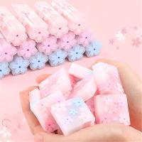 ▲۩♘ 1pc Kawaii Sakura Blossom Erasers Wipe Clean Correction Tools Pencil Rubber for School Kids Jelly Colored Pencil Erasers