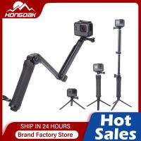 ❐♂☍ HONGDAK 3 Way Arm Waterproof Selfie Stick Monopod Pole สำหรับ GoPro Hero 11 10 9 8 7 4K Insta360 Samsung Millet Go Pro อุปกรณ์เสริม