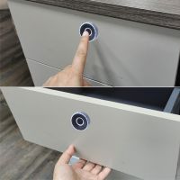 2 in 1 Fingerprint Drawer Lock with Keys Smart Biometric Cabinet Lock Electronic Cabinet Door Locks for Home &amp; Office