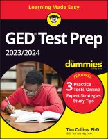 หนังสืออังกฤษใหม่ GED Test Prep 2023/2024 for Dummies with Online Practice [Paperback]