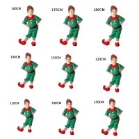 Adult Kids Family Christmas Costume Elf Christmas Costumes Outfit Suit Santa Elf Costume Funny Cosplay Party