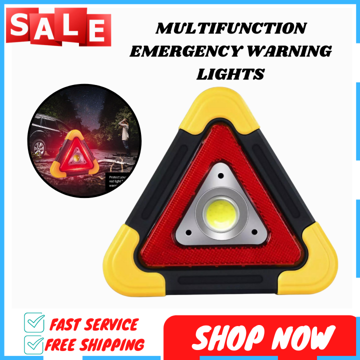 CRAZY DEALS Multi Function Work Light Car Early Warning Device Triangle