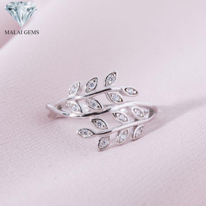 malai-gems-แหวนเพชร-เงินแท้-925-เคลือบทองคำขาว-ประดับเพชรสวิส-cz-รุ่น-151-r2002-แถมกล่อง-แหวนเงินแท้-แหวนเงิน