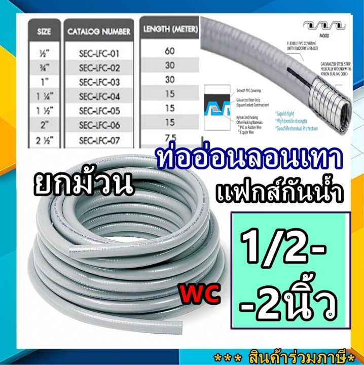 ยกลัง-ท่ออ่อนเหล็กกันน้ำ-ท่ออ่อนเทากันน้ำ-liquidtight-flexible-metal-conduit-lfmc-หุ้มฉนวนกันน้ำ-ยกม้วน