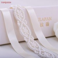 ✺✧✇ TOPQUEEN S353A Handmade Belts for Wedding Dress Pearls Decoration Women Bridal Female Formal Evening Party Gown Ribbon Sashes