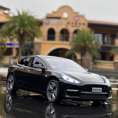 1:32 Tesla MODEL X MODEL 3 MODEL S MODEL Y Alloy Car Model Diecasts Toy Car Sound and light Kid Toys For Children Gifts Boy Toy