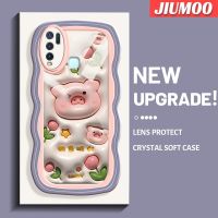 JIUMOO เคส Y50สำหรับ VIVO Y30 Y30i ลายการ์ตูน3D ดอกไม้หมูดีไซน์ใหม่กันกระแทกแบบใสนิ่มเคสมือถือโปร่งใสลายกล้องถ่ายรูปสร้างสรรค์เคสซิลิกาเจลฝาครอบป้องกัน