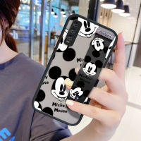 UCUC เคสโทรศัพท์เคสสำหรับ OPPO Find X2การ์ตูน Mickey Mouse เคสมือถือ เคสโทรศัพท์ เคส สาวกันกระแทก Frosted กลับนุ่มขอบฝาครอบเลนส์ป้องกันเลนส์โทรศัพท์บางเฉียบกรณี (มีสายรัดข้อมือ)