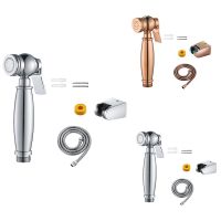 F0Vintage Handheld Bidet Spray Shower Set Copper Bidet Sprayer with Abs Shower Head and Stainless Steel Shower Hose