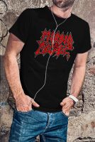 เสื้อยืดวงโลหะสีดำผู้ชาย morbid Angel El deicide ขุด