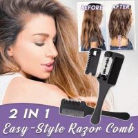 Home Hair Cutting Comb Black Handle Hair Styling Razor Brushes Combs Hair Trimmer Comb Cutting Thinning Comb With Blade