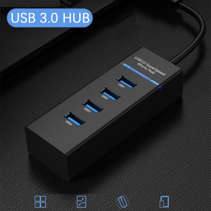 usb-2-0-3-0ฮับตัวแยก4พอร์ตเครื่องแยกอเนกประสงค์ขยาย-usb-อะแดปเตอร์สำหรับพีซี-mac-แล็ปท็อปโน้ตบุ๊คยูเอสบี-usb