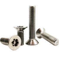 M2 M2.5 M3 M4 M5 M6 M8 M10 M12 304 Stainless Steel Torx Flat Countersunk Head with Column Pin Tamper Proof Security Bolt Screw