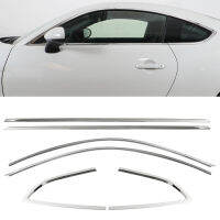 6 ชิ้น Window Trim Strip Cover ฝาครอบด้านนอกเคลือบเงาสแตนเลสสำหรับ GR86 ZN8 ZD8 2022 และใหม่กว่า