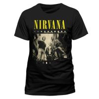 เสื้อยืดผ้าฝ้าย 100% พิมพ์ลาย Nirvana Photo Rock Heavy สําหรับผู้ชาย
  WJ9B