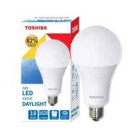 [ยกลัง ถูกกว่า 10 หลอด] TOSHIBA หลอดไฟ LED A-BULB 18 วัตต์ 1,640 LM ชนิดขั้ว E27 หลอดไฟใส่ในโคมไฟ รับประกันสินค้า 1 ปี โดย โคมไฟตั้งโต๊ะ ไฟตกแต่ง