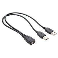 USB 2.0 A Male to USB Female 2 Double Dual Power Supply USB Female Splitter Extension Cable HUB Charge for Printers