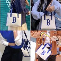 สีใหม่ กระเป๋า mlb รุ่นแคนวาส Basic Big Logo Canvas S-Tote Bag