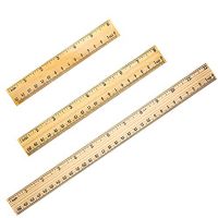 12 Inches 8 Inches 6 Inches Single-Sided Double Scale Ruler Teachers Measuring Length Teaching Aids Wooden Ruler