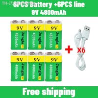 zmnf90 2021 9V 4800mAh li-ion Rechargeable battery Micro USB Batteries 9 v lithium for Multimeter Microphone Toy Remote Control KTV use