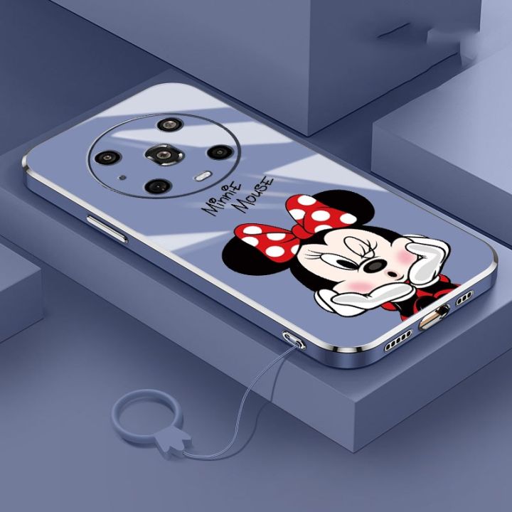 for-honor-magic-4-pro-70-pro-honor70-luxury-minnie-mouse-ฝาครอบโทรศัพท์ยางเคลือบเงาเคสกันกระแทกพร้อมสายคล้องแหวน