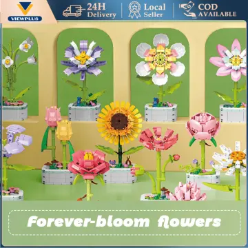 Shop Diy Lego Flower Bouquet Building Blocks Decoration Immortal Rose  online