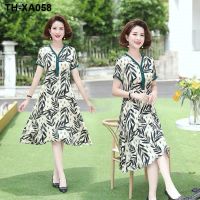 Famous brand chiffon dress womens high-end sense of high-end temperament 2022 new middle-aged mothers summer clothing grade