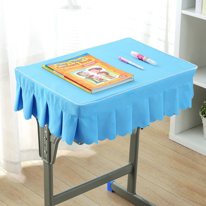 diche-ปกโต๊ะนักเรียน-ปกโต๊ะ-40-60เซนติเมตร-โรงเรียนประถมสีฟ้า-สีเขียวเข้ม-ผ้าปูโต๊ะสีฟ้า-ผ้าปูโต๊ะ-แผ่นรองจานโรงเรียน