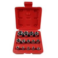 【Quality】 14pcs Gear Sleeve Torx Star Socket Set 6.3mm 10mm 12.5mm Drive Socket Wrench For Repair Tools Female E4-E24 Sockets