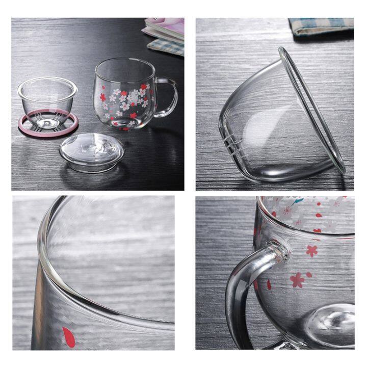 sakura-mug-glass-mug-with-tea-infuser-filter-amp-lid-cherry-blossoms-cup-set-blossoms-flower-teacup-300ml-glasses-drinking