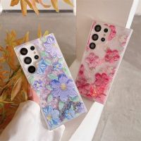 Samsung S23พิเศษ【ดอกไม้ภาพสีน้ำมัน】เคส TPU ซิลิโคนนิ่มเรืองแสงได้ Samsung Galaxy S21 FE Note 9 Note 20 S22Ultra S21Plus S21Ultra S20Plus ฝาครอบกันกระแทก S20Ultra