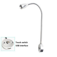 LED Wall Lamp USB Port Touch Dimming DC12V 24V Hose Spotlight For Ho Bedroom Kitchen Bedside Reading Light Aluminum Sconces