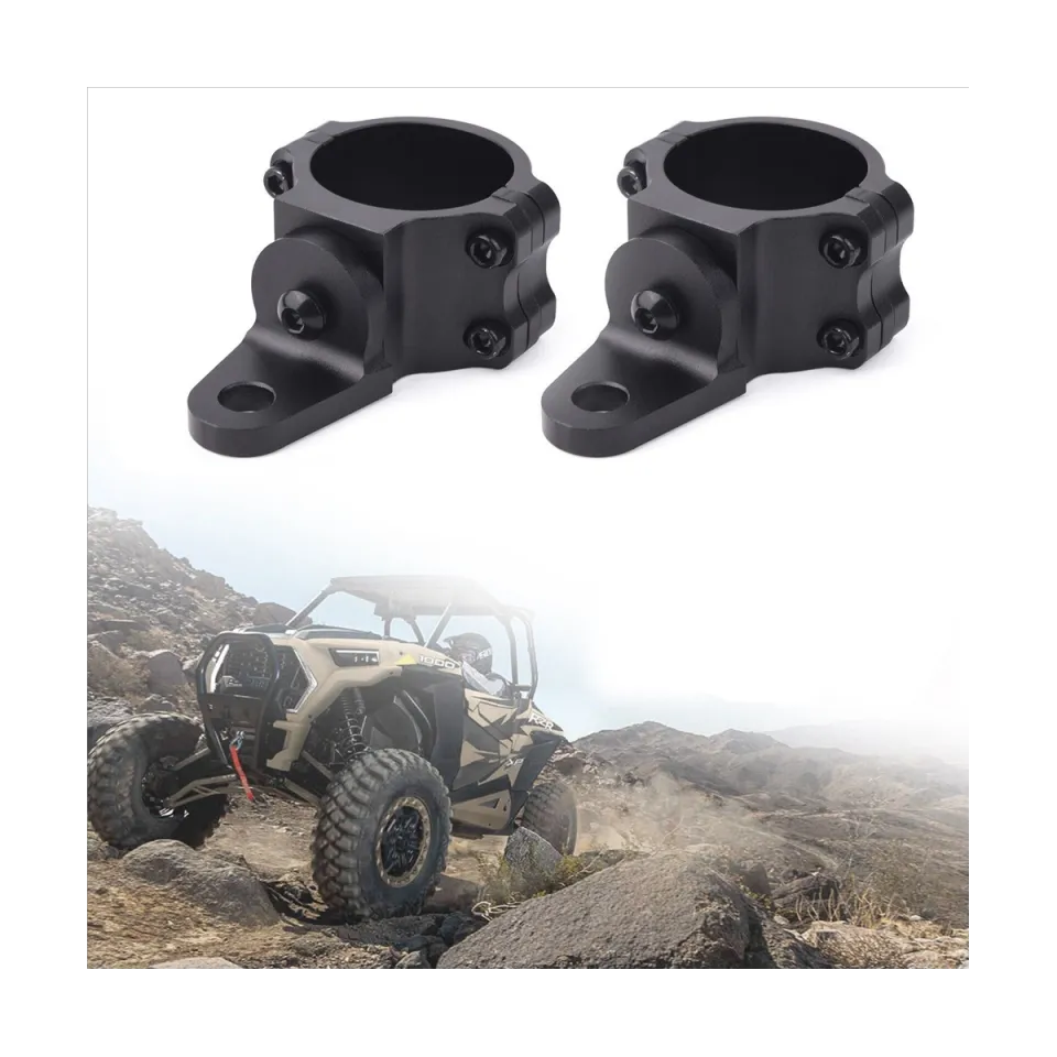 UTV LED Whip Light Mounts CB Antenna Bracket for 1.5inch-2inch ATV Rollbar  Cage 4X4 Accessories, 2PCS Black