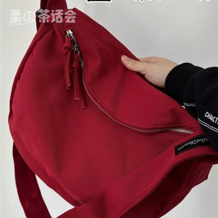 กระเป๋าสะพายข้าง-ผ้าแคนวาส-ขนาดใหญ่-จุของได้เยอะ-เข้ากับทุกการแต่งกาย-สไตล์ญี่ปุ่น-สําหรับผู้หญิง-และนักเรียน-new-on-september-7th