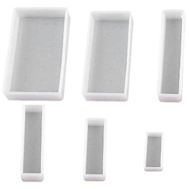 6 Style Square Resin Mold Diy Transparency Flexible Silicone Molds For